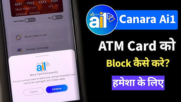 How to block permanently atm card to canara ai1 app | Canara bank ATM block online process