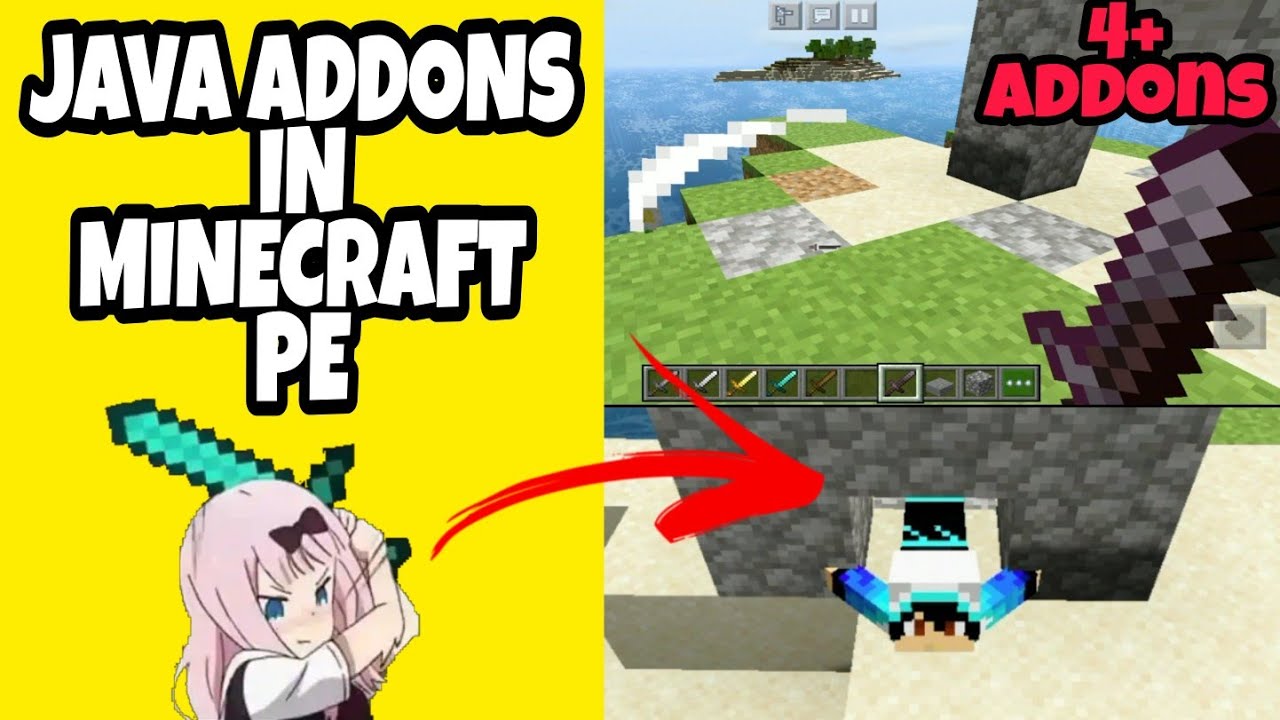 Java addons in Minecraft pocket edition neatherite sword Sweep addon