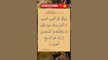 الأية 217 إلى 220 من سورة الشعراء #القرأن_الكريم #محمد_رسول_الله #تلاوة_خاشعة#صلاح_بوخاطر