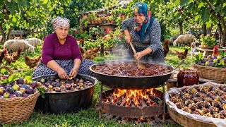 Köy Yaşamı İlk İnçir Hasadı İnçir Reçeli Yapımı 😍 Geleneksel Köy Hayatı