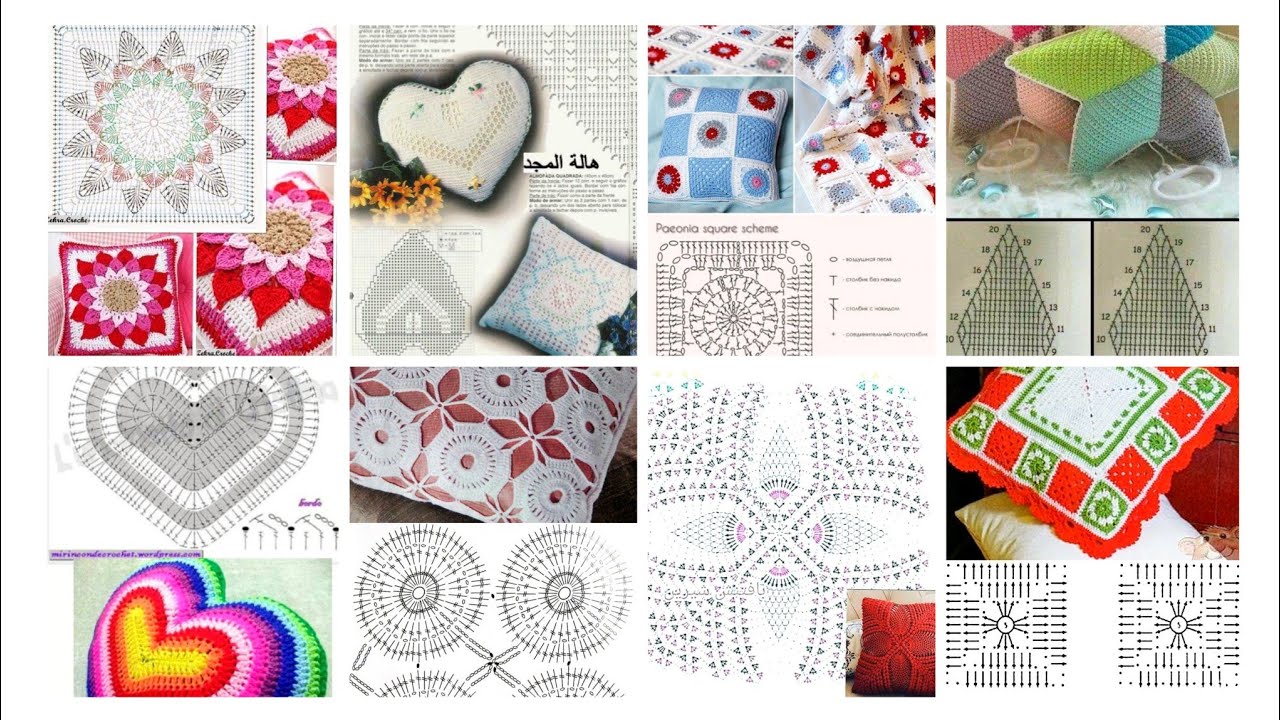 40+ Different Crochet Work Cushion Covers Stitches Tutorial || Granny Square Knitting Ideas