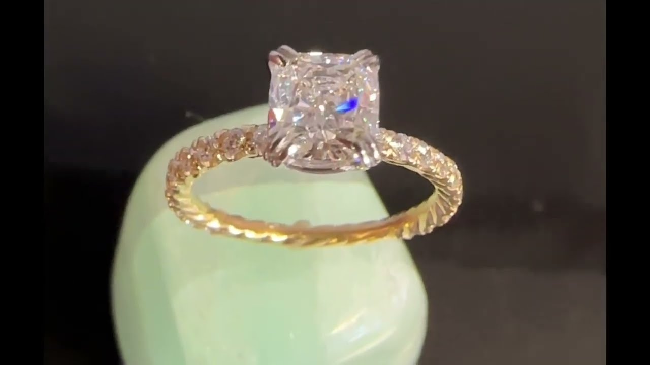 Twist band engagement ring