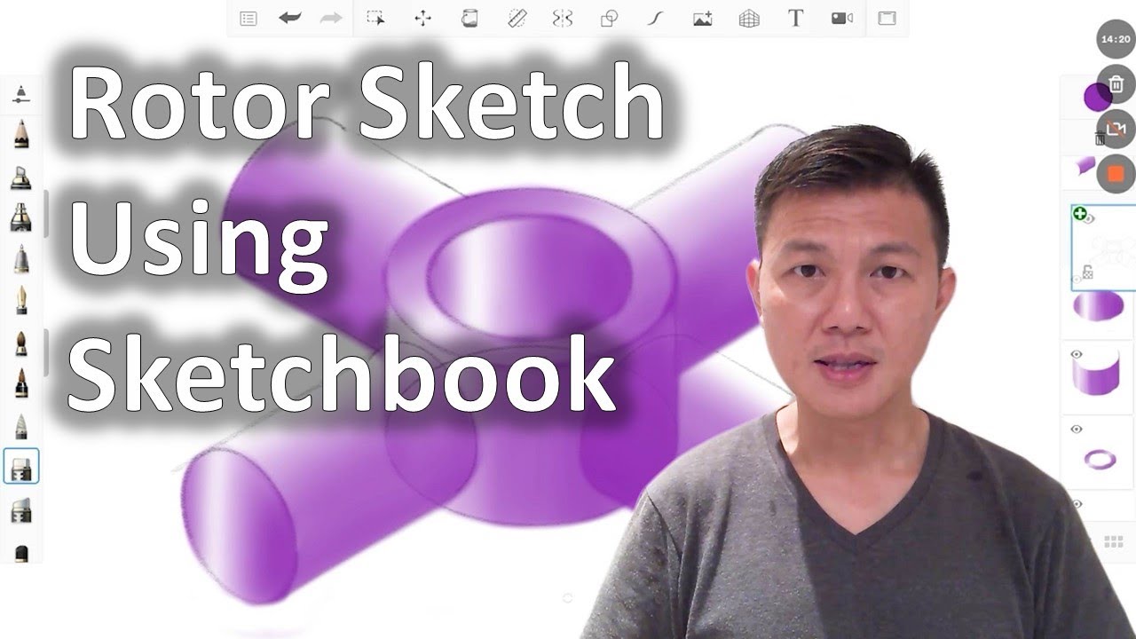 Rotor Sketch using Sketchbook on Chromebook