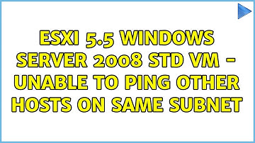 ESXi 5.5 Windows Server 2008 Std VM - Unable to ping other hosts on same subnet