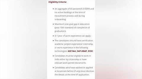 Accenture Off campus Drive 2019 and 2020 batch