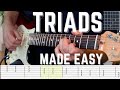 Triads made easy - Learn all the major triad shapes in 3 simple steps.