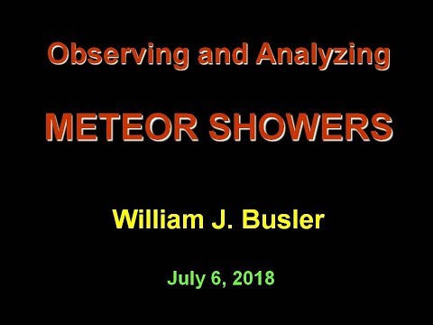 Observing and Analyzing Meteor Showers- Part 1 of 2.  By Bill Busler