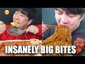 KOREAN Mukbangers Taking INSANELY BIG BITES