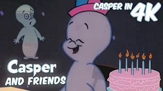 Casper’s Surprise Party!  🎉 | Casper and Friends in 4K | 1 Hour Compilation | Cartoon for Kids