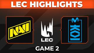 NAVI vs MKOI Game 2 Highlights | LEC 2026 Summer Split | Natus Vincere vs Movistar KOI