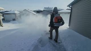 Stihl BR 800x Magnum Snow Blower in works Great in -15 Degree Celsius
