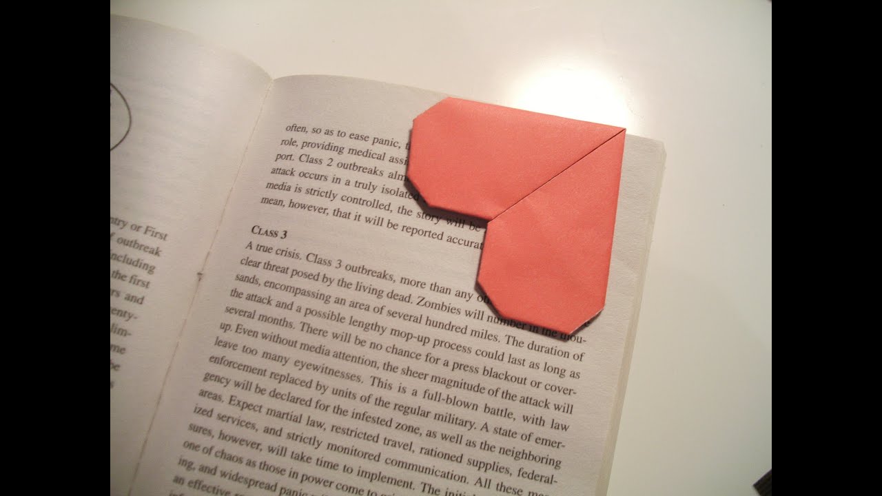 How To Make A Heart Bookmark YouTube