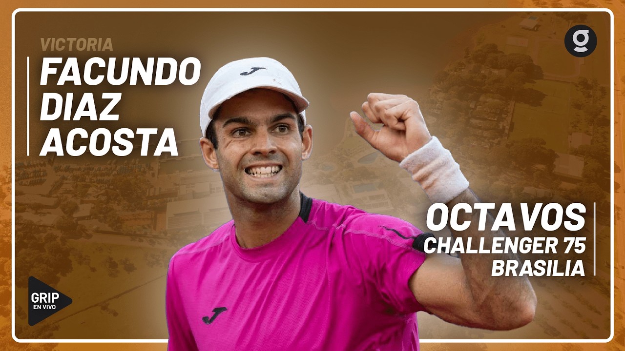 💪 Facundo DIAZ ACOSTA avanza a CUARTOS en el Challenger 75 de BRASILIA