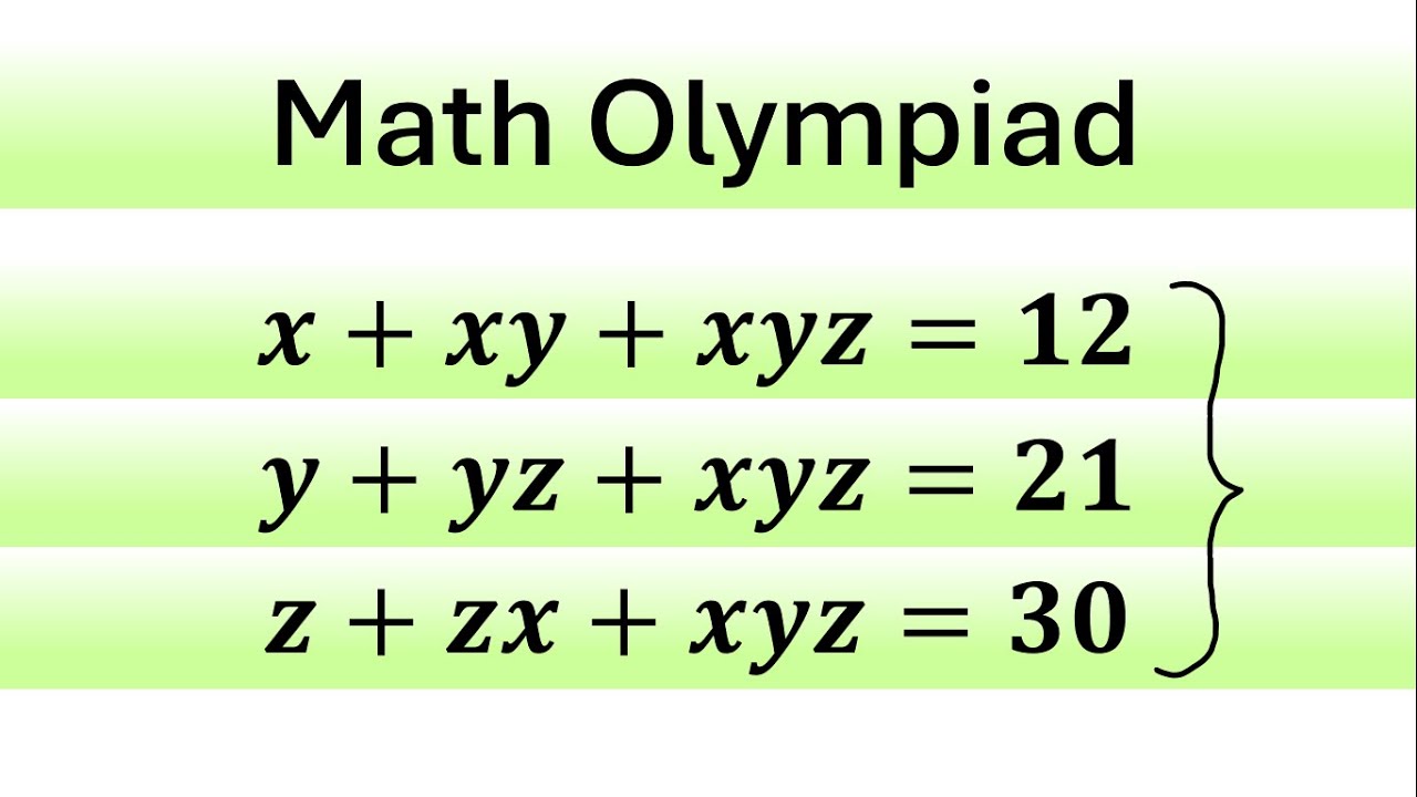 Сможете ли вы решить сложную систему уравнений? | Математическая олимпиада