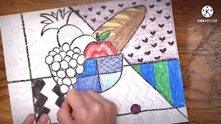 Draw a Fruit Bowl like Romero Britto - YouTube