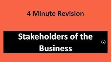 4-Minute Exam Revision: Stakeholders of the Business