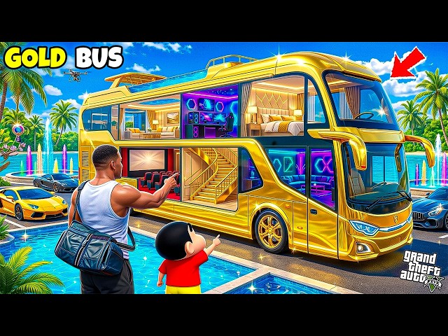 Franklin & Shinchan Finally Purchase Ultra GOLD Bus💰😱 Most Shocking Life Story