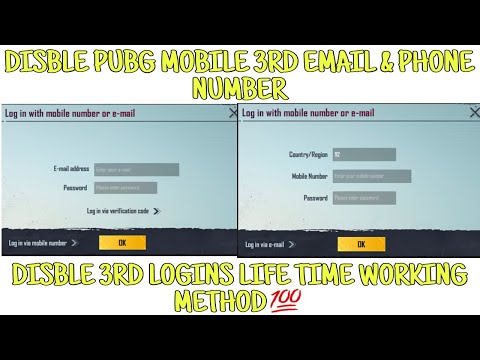 How To Disble Pubg 3rd Link Email &  Mobile Number | 3rd Login Failed | 2.0 Update Working Method?