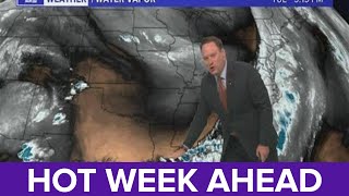 Weather: Fewer Showers Wednesday, Hotter heading toward the Weekend