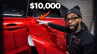I Tried Red Chrome Wrap On Range Rover