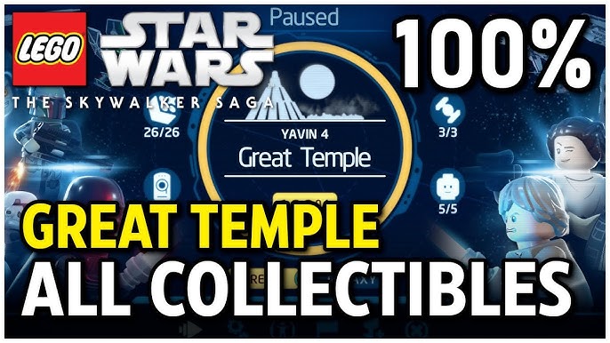 YAVIN 4 - GRANDE TEMPLO - TODOS OS COLECIONÁVEIS - LEGO STAR WARS: A SAGA  SKYWALKER 