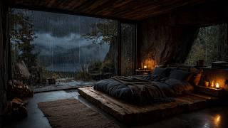 Soft Forest Cabin Rain | Deep Night Rain Sounds To Fall Asleep Fast screenshot 5