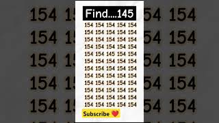 Find this 145 Number game #145 #viralvideos #braintest #shortsfeed #mindblowingfacts #fypyoutube