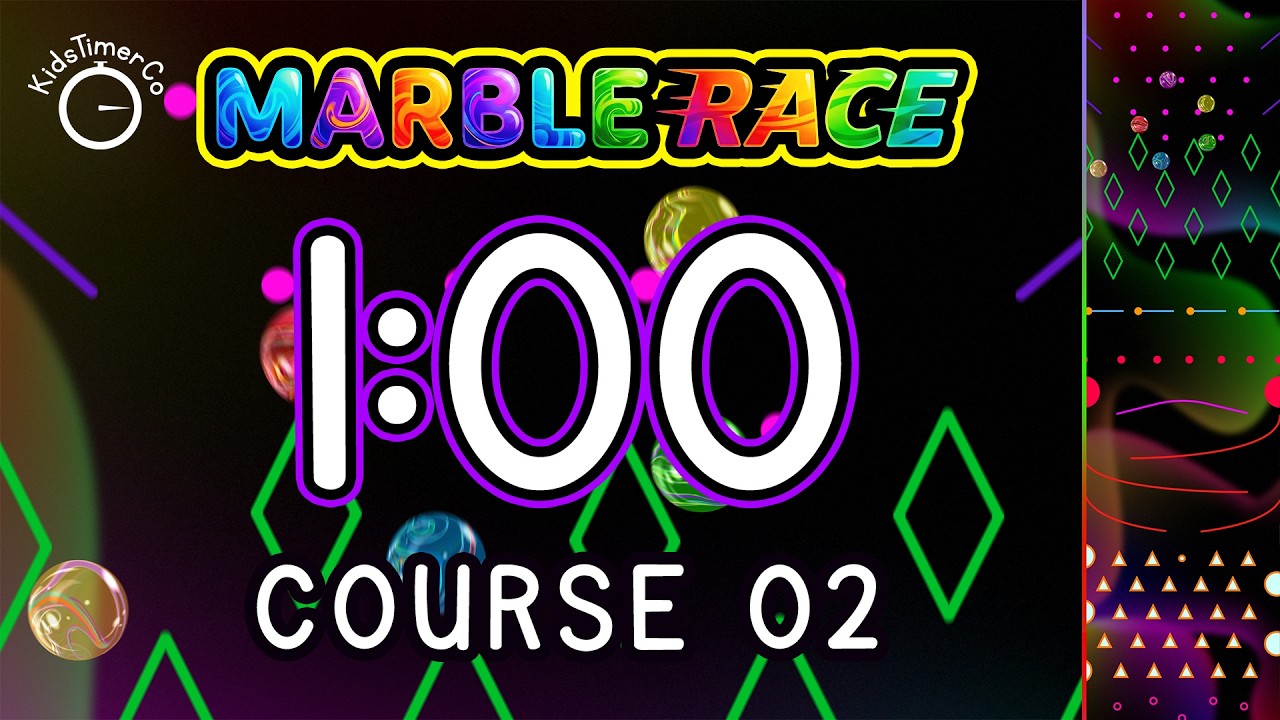 1 Minute Marble Race Timer | Pick Your Colour & Watch 🎱