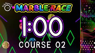 1 Minute Marble Race Timer for Kids | Course 02 🎱