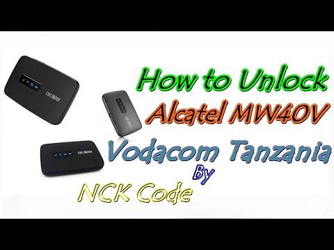 How to Unlock Alcatel MW40V Vodacom Tanzania