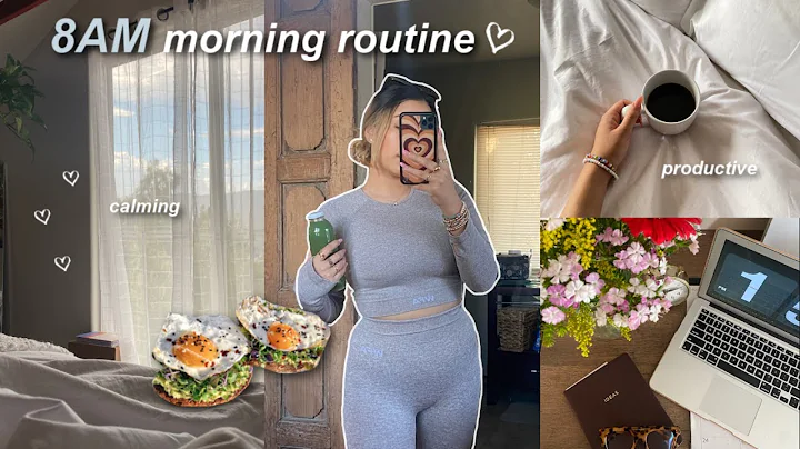 8AM PRODUCTIVE MORNING ROUTINE | realistic & relaxing, working out, & running errands!