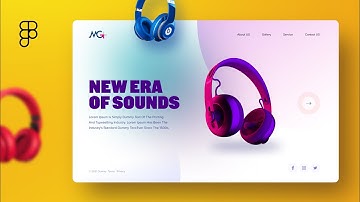 Headphones website in Figma (Design + Prototype) #figma #uidesign #Landingpage
