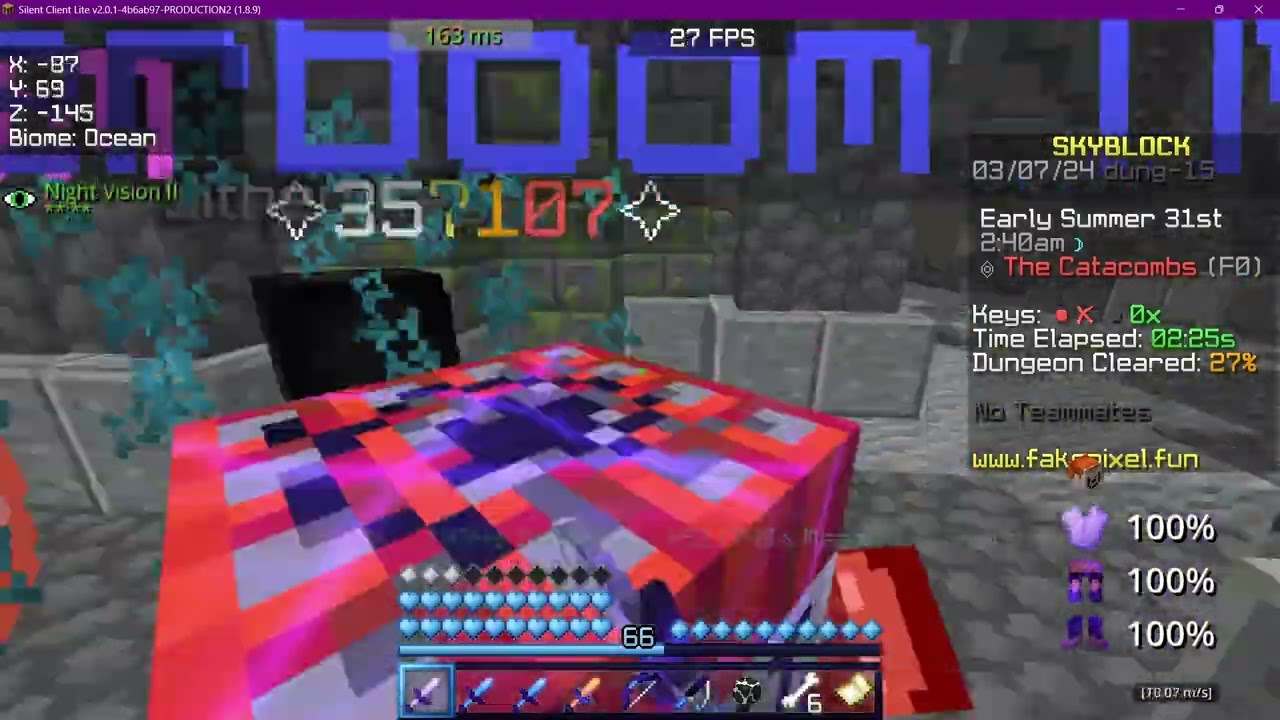 dungeon entrance  speed run fakepixel skyblock