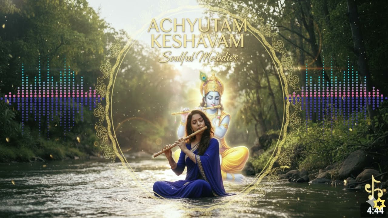 Achyutam Keshavam  Peaceful Krishna Bhajan  Calm Devotional Music for Meditation