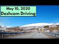 Dashcam driving in Tromsø, Norway. May 10 , 2020.