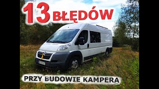 13 Błędów przy budowie kampera