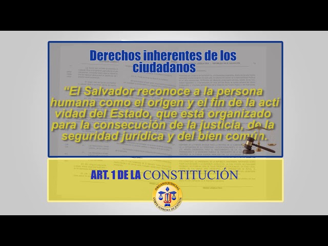 20 Conozcamos la Constitución de la República de El Salvador -  Artículo 1