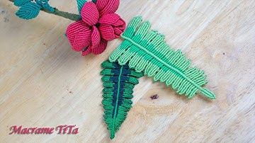 Macrame keychain tutorial: Macrame Fern 🌿 Leaf Keychain, Necklace, Feather, Leaves Tutorial | DIY