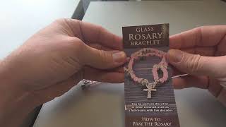 Rosary Bracelet - Pink Acrylic - Magnetic Clasp