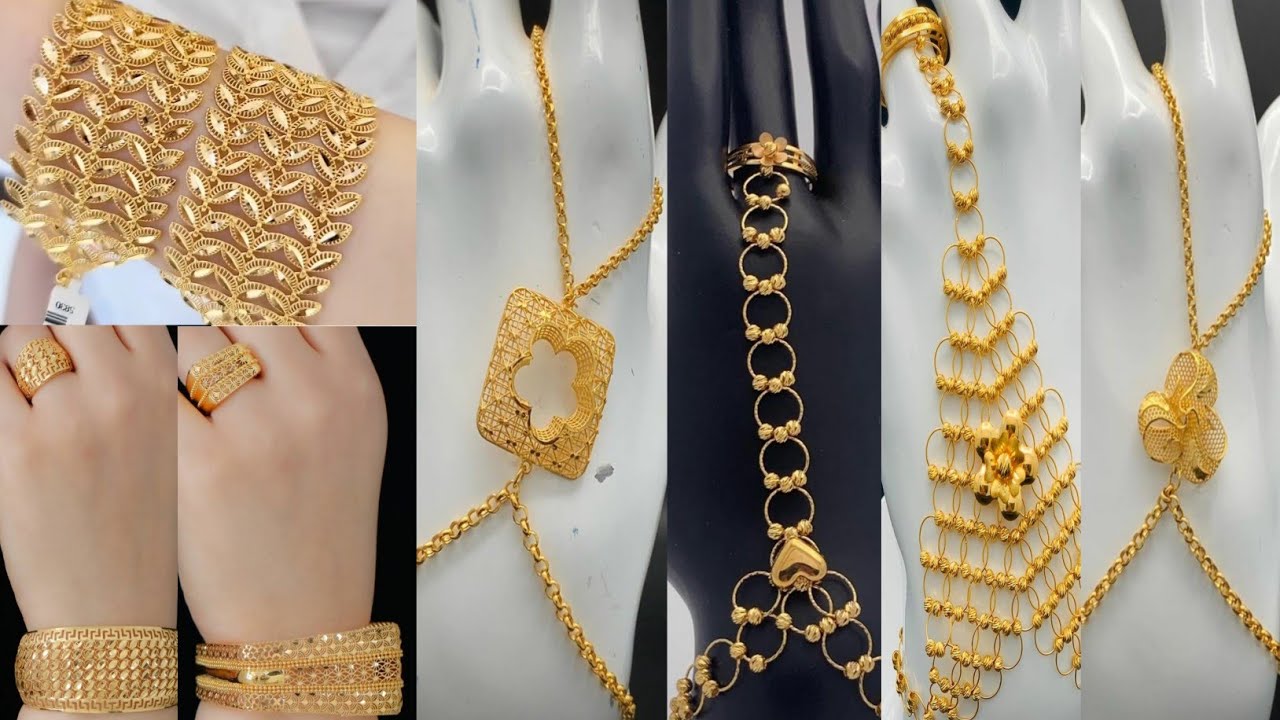 gold hand bracelet & bangle design//latest gold bracelet & bangles ...