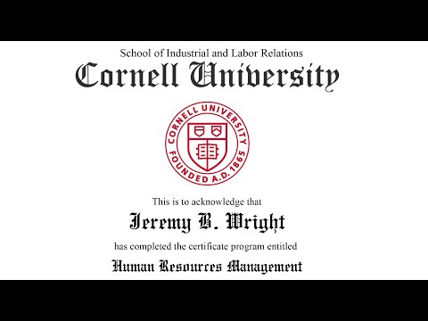 eCornell Review Human Resource Essentials and Human Resource Management Certificates