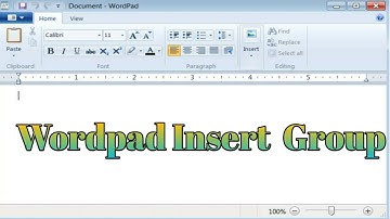 How to use Insert object in wordpad//wordpad Insert Group