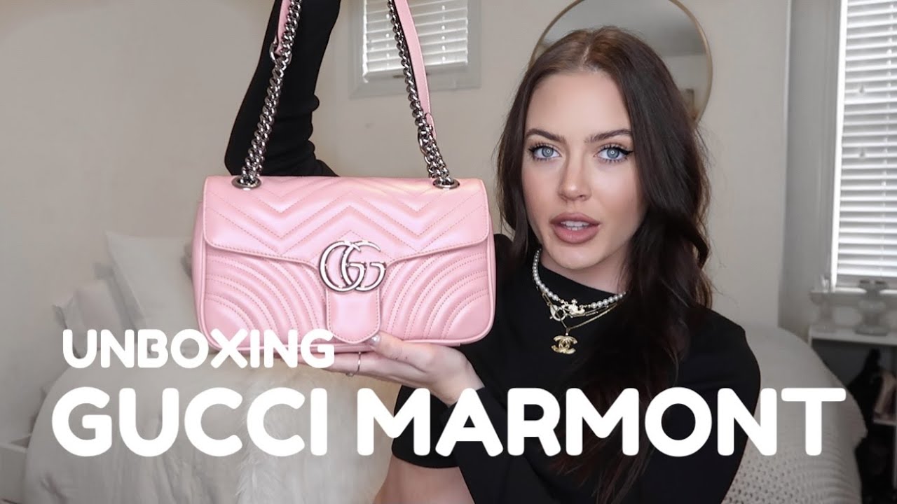 PINK GUCCI MARMONT UNBOXING 