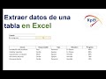 Extraer datos de una tabla para el análisis de tus datos