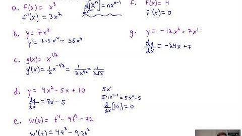 Taking the Derivative with the Power and Constant Rules