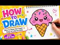 How to draw ice cream easy cute kids