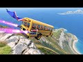 Loaded School Bus Falls Off a Mountain! 😱🚌 | BeamNG.drive #222