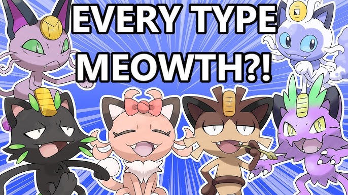 Color Swapping Every Meowth Form #pokemon #meowth #alola #galar