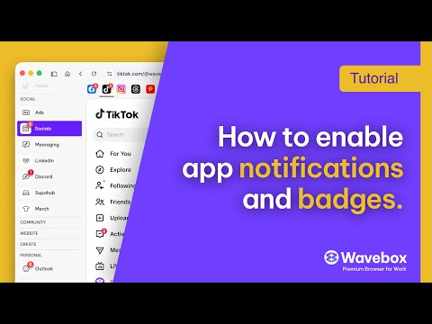 How to Enable Notifications & Badges for TikTok and other Web Accounts.
