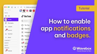 How to Enable Notifications &amp; Badges for TikTok and other Web Accounts.